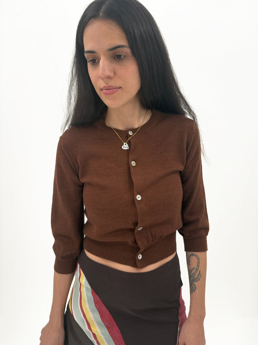 AD 1997 three-quarter sleeve cardigan