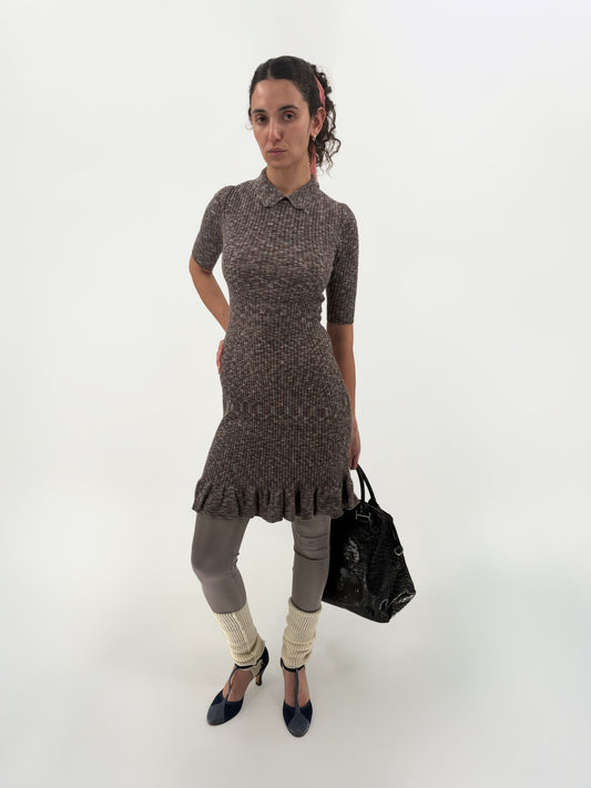 knit collared dress