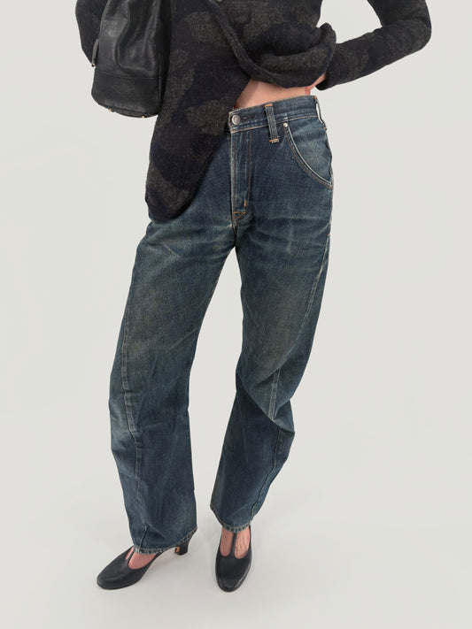 3d straight leg jeans