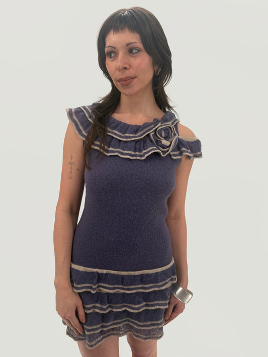 knit rosette dress