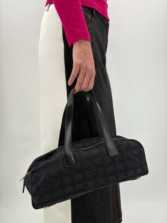 logo jacquard boston bag